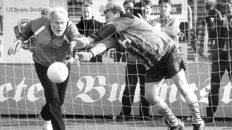 Sportlich beim Dynamo-Benefizspiel 1996.