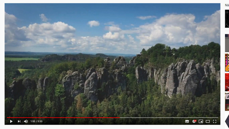 Für ein Musikvideo wurden auch Luftaufnahmen aus dem Nationalpark verwendet und gab es Kameraflüge um die Festung Königstein.