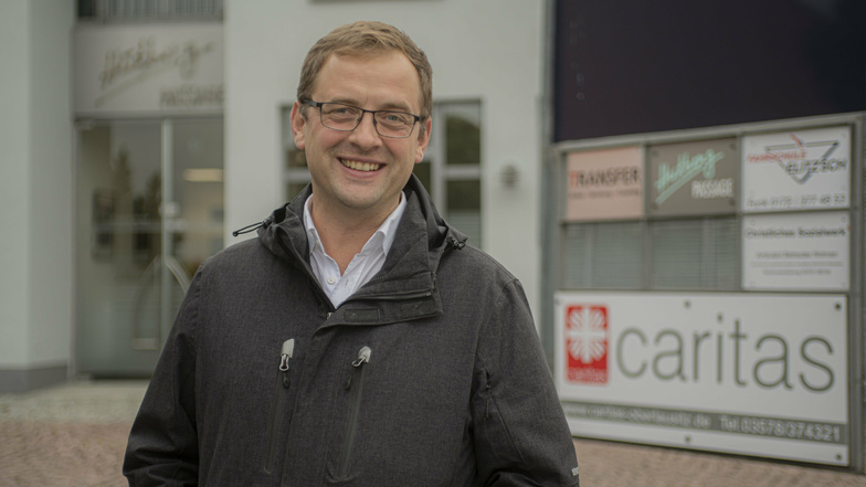 Andreas Oschika ist Geschäftsführer des Caritasverband Oberlausitz. In Kamenz hat der Verband jetzt ein neues Beratungshaus.
