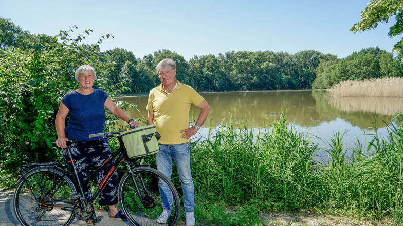 Die Niederguriger Ortschaftsräte Katja Lorenz und Bruno Schumpp sind stolz auf die Natur in ihrem Ort. Damit aber auch Gäste in die Region kommen, sehen sie die Gemeinde in der Pflicht.