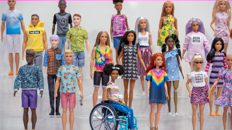 Barbie zeigt sich jetzt multikulti mit vielen Haut- und Haarfarben.