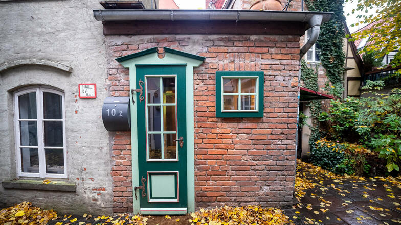 Außenansicht vom kleinsten Haus Bremens.