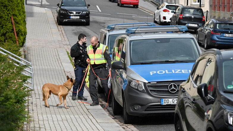 Die Polizei hat in Waldheim nach einer vermissten Person gesucht.
Foto: SZ/Dietmar Thomas