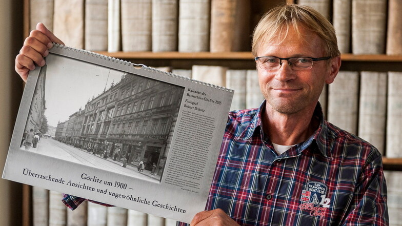 Ratsarchivar Siegfried Hoche hat seit 2011 fast jedes Jahr einen historischen Görlitz-Kalender herausgegeben. 2023 gibt es keinen.