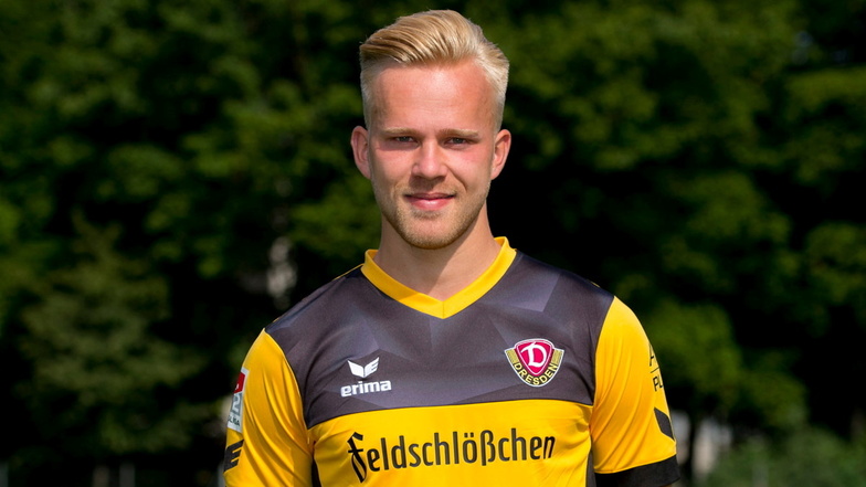 Beim Termin fürs Dynamo-Mannschaftsfoto im Juli 2017 war Marcel Hilßner noch dabei. Einen Monat später wechselte der damals 22-Jährige zu Hansa Rostock.