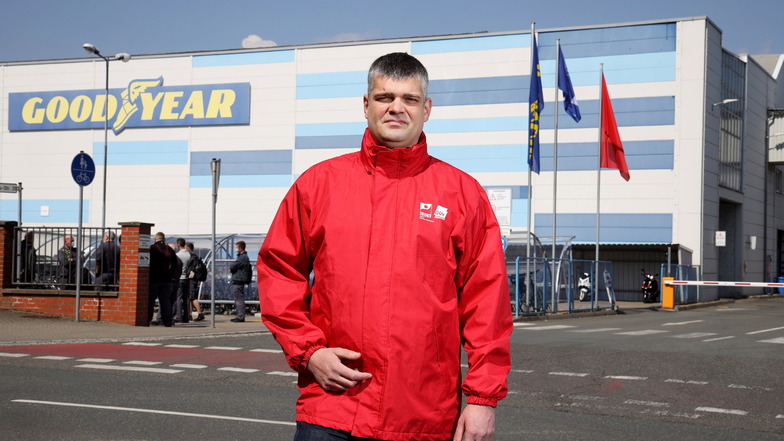 Frank Lorenz arbeitet im Reifenwerk Riesa - und ist Mitglied der Bundestarifkommission. Die Gewerkschaft IG BCE fordert deutlich mehr Lohn für die Goodyear-Mitarbeiter.