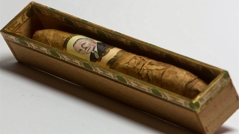 Auch Zigarren mit dem Gesicht des CDU-Politikers gibt es.