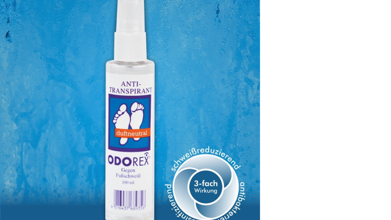 ODOREX® Das Antitranspirant 100ml – gegen Fußschweiß Zerstäuberflasche