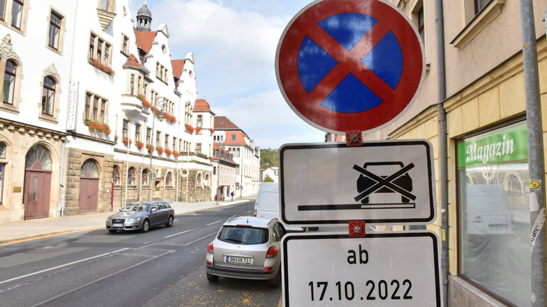 Auf der Dresdner Straße in Freital heißt es ab Montag: Vollsperrung bis 31. Oktober.
