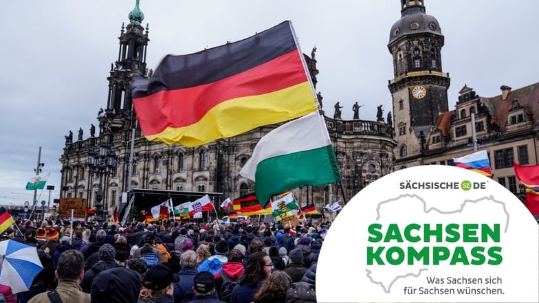Große Sachsen-Umfrage: Wo sich die Dresdner selbst politisch einordnen