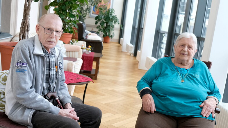 Erwin Klein und Ingrid Mentner sind trotz Isolation durch die Pandemie froh, im Katharinenhof betreut zu werden.