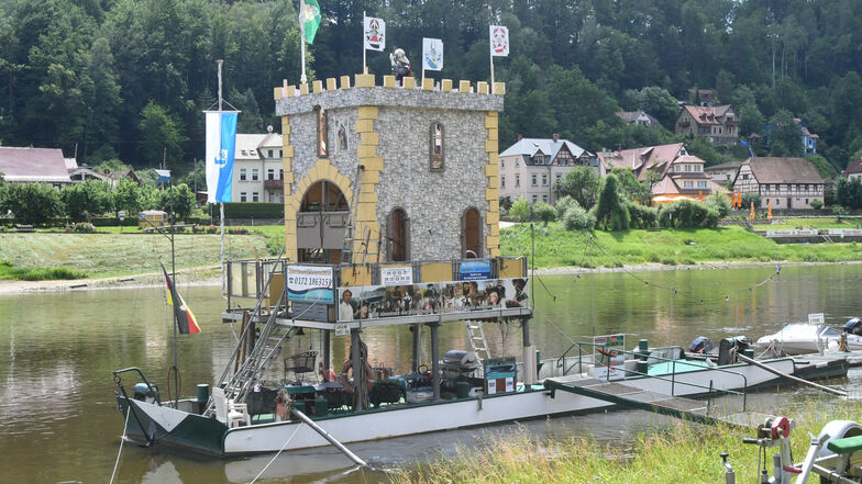 Wehlen feiert 750 Jahre Burg - und wirbt dafür auf der Elbe.