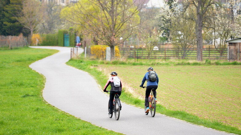 Zurzeit bietet der Elberadweg Pedalrittern viel Platz. Im Sommer herrscht mit Radtouristen sowie Spaziergängern und Gassigehern reger Verkehr. Schnellradler werden ausgebremst.