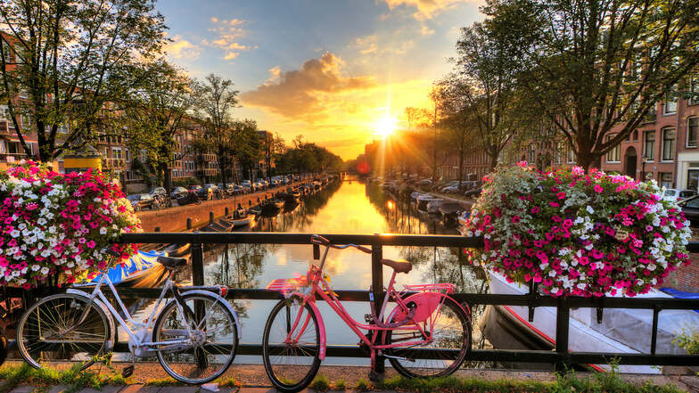 Abendsonne über Amsterdam