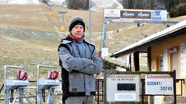 Frank Hirschmann vom Alpinen Skiverein in Waltersdorf konnte den Lauschelift in der letzten Saison kein einziges Mal zum Laufen bringen.