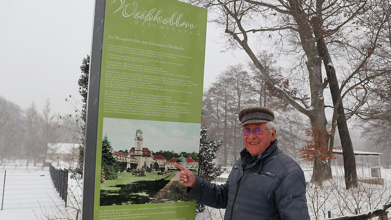 Werner Thomas setzt sich seit vielen Jahren für Kultur und Geschichtspflege in seinem Heimatort Weißkollm und im Umland ein. Der frühere langjährige Lehrer erforschte auch die Geschichte des Weißkollmer Schlosses.