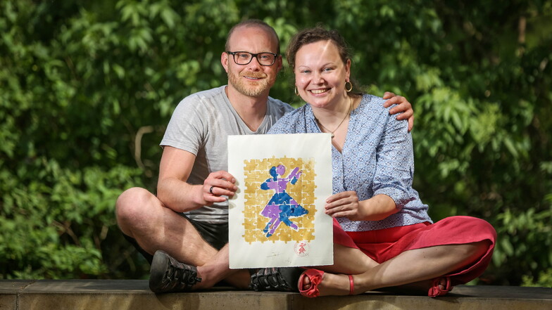 Felix Seifert (35) und seine Frau Anja (36) haben zusammen ein Bild gestaltet, das ihre Beziehung symbolisieren soll: ein tanzendes Pärchen. So harmonisch läuft es bei ihnen aber nicht immer.