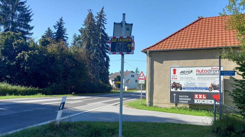 Neue Geschwindigkeitsmesstafel in Malschwitz
