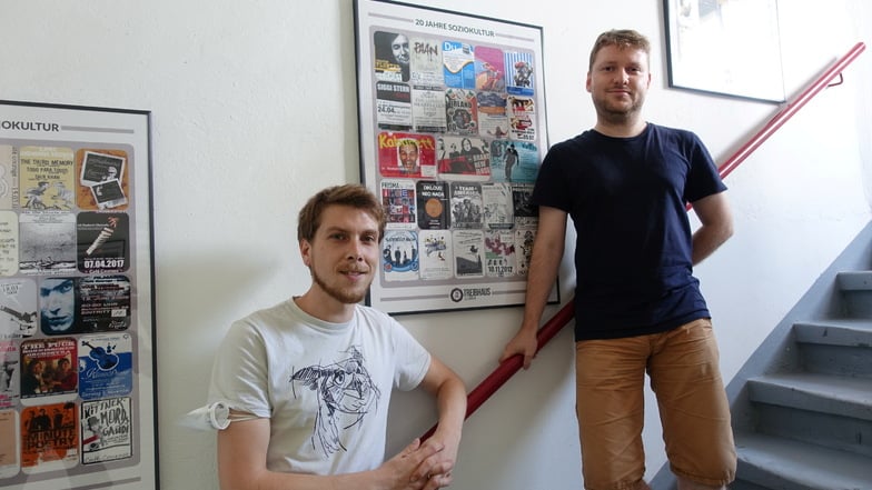 Johannes Gersten (links) und Johannes Fischer arbeiten im  Projekt Spektrum 3000 des Vereins Treibhaus.