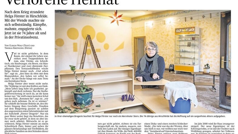 Für die Sächsische Zeitung hat Helga Förster ihr Reisebüro in Hirschfelde noch einmal geöffnet. Geschlossen hatte sie es bereits Ende Juni.