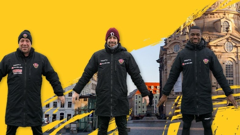 Auch Dynamo beteiligt sich an der virtuellen Menschenkette zum 13. Februar in Dresden, unter anderem mit Cheftrainer Markus Kauczinski, Co-Trainer Ferydoon Zandi und Neuzugang Leroy Kwadwo.