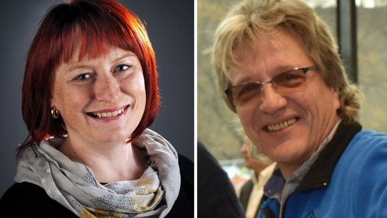 Die Kandidaten um das Oberbürgermeisteramt: Kerstin Körner und Dirk Massi.