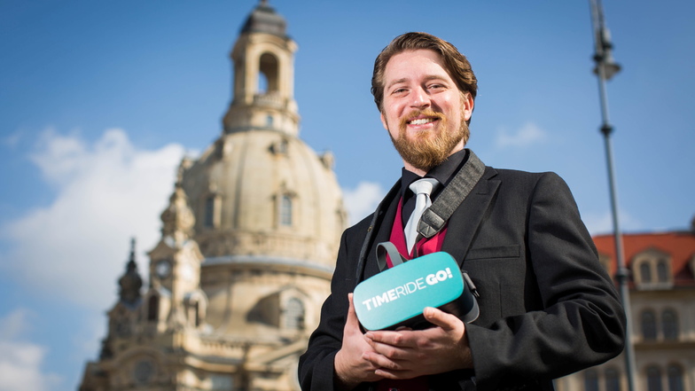 Time-Ride-Gründer Jonas Rothe bietet seine Stadtrundgänge zwischen Realität und Fiktion auch in vier weiteren deutschen Städten an. Rund 40 Grafiker, Programmierer und Historiker arbeiten an den Konzepten.