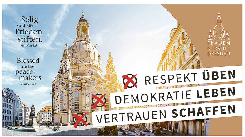 Die Frauenkirchen-Stiftung hat ihre Kreuze bereits vor der Landtagswahl gesetzt und antwortet so indirekt auf eine AfD-Anzeige.