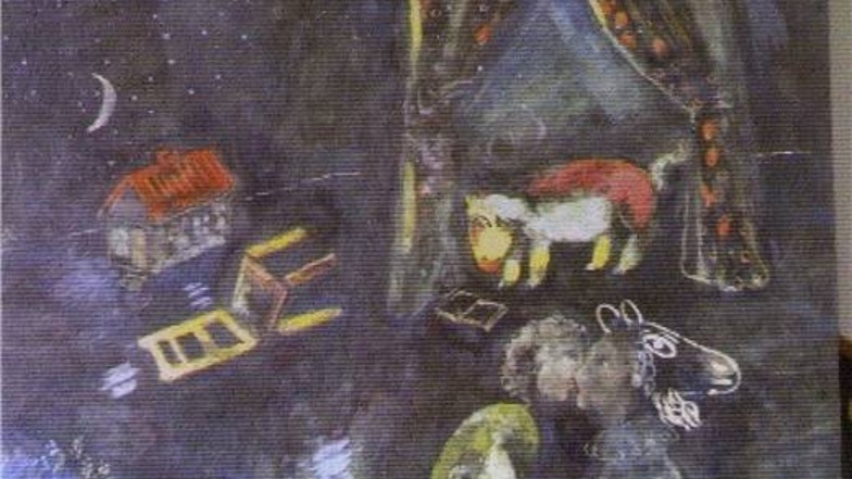 Marc Chagall: Die Familie, die Liebe, die Bibel und der Zirkus waren die Themen von Marc Chagall, dem französischen Maler russisch-jüdischer Herkunft. Diese allegorische Szene ist eine bisher unbekannte Gouache, ihre Herkunft unklar. Das Bundesamt für zentrale Dienste und offene Vermögensfragen vermisst eine allegorische Szene von Chagall. Ob es wohl diese ist?