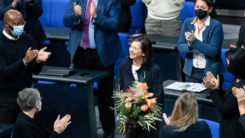 Die bisherige Grünen-Fraktionsvorsitzende Katrin Göring-Eckardt ist neue Vizepräsidentin des Deutschen Bundestags.