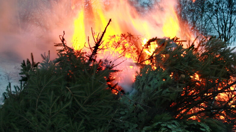 Lichtenberger Feuerwehr lädt zum Weihnachtsbaumverbrennen