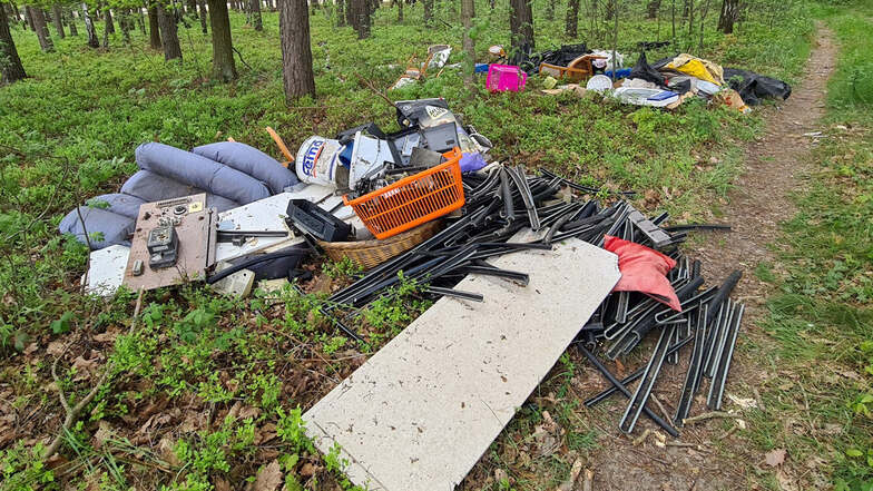 Hinweise in diesem illegalen Müllhaufen könnten zu den Verursachern führen. Die Polizei ermittelt.