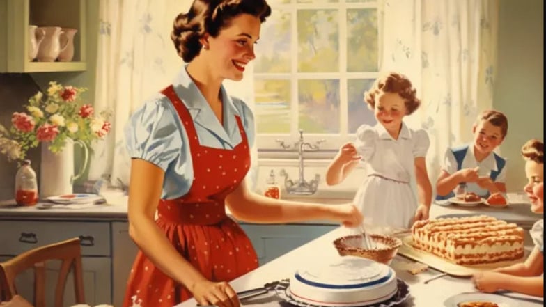 Mit dem Rechtsruck immer stärker im Trend: "Trad Wifes" (traditionelle Damen), die ihre Frauenrolle wie in den Fünfzigern definieren und Kinder, Kochen, Kehren als wichtigste Lebensinhalte betrachten.