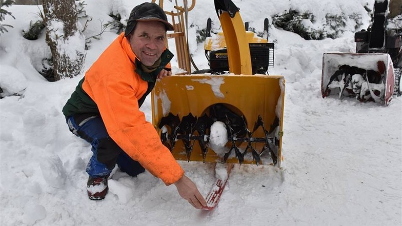 Christian Nürnberger gewinnt zum zweiten Mal den Schneefräsen-Wettbewerb.