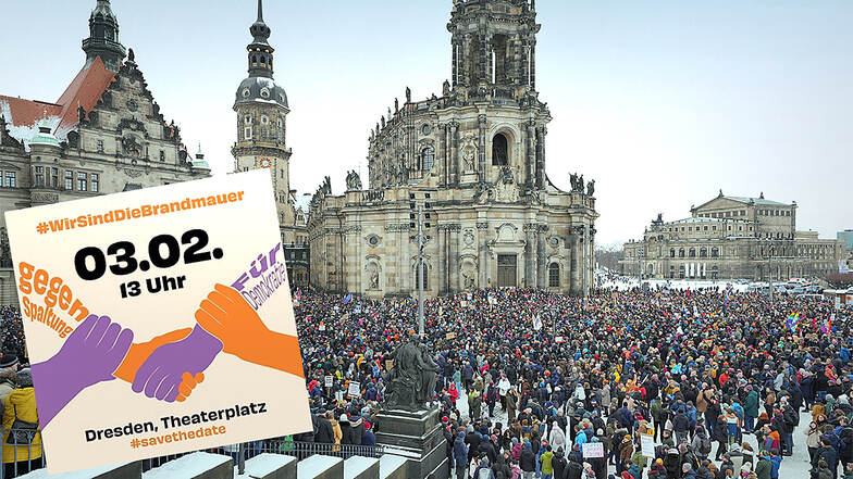 Tausende kamen am 21. Januar zum Protest gegen die AfD, die in Sachsen gesichert rechtsextrem ist, nach Dresden. Am Samstag soll es den nächsten Protest geben.