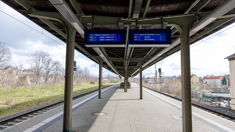 Symbolfoto: Leere Gleise am Meißner Bahnhof.