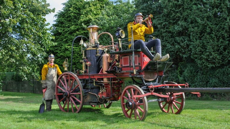 Ein besonderes Stück gibt's beim Museumsfest in Zeithain am Sonnabend zu sehen: Dampffeuerspritzen waren vor mehr als 100 Jahren im Einsatz, heute gibt es nur noch 24 Stück in ganz Deutschland.