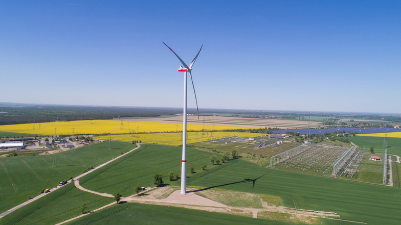 Energiereicher Standort: Bei Streumen im Kreis Meißen will die Sachsen-Energie den vorhandenen Windpark um drei Anlagen erweitern.