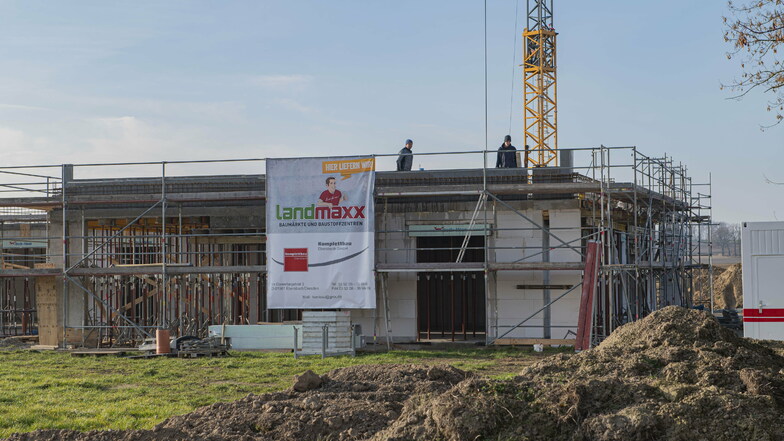 In der Nähe der Ebersbacher Gemeindeverwaltung entsteht die neue Sozialstation des DRK.