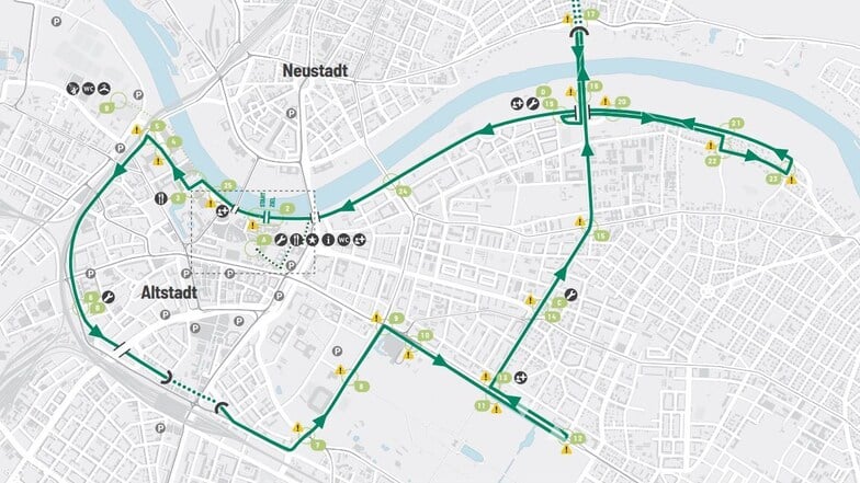 Diese Karte, von den Veranstaltern veröffentlicht, vermittelt einen Eindruck von der 20 Kilometer langen Rennstrecke am Sonntag.