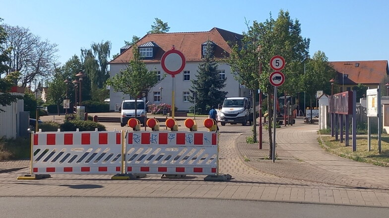 Wichtige Straße in Nünchritz seit Dienstag gesperrt