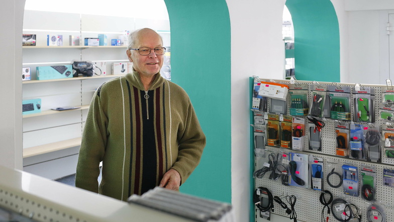 Olaf Böttcher gibt sein Radio- und TV-Geschäft in Kamenz auf. In der Werkstatt will er aber weiterhin tüfteln.