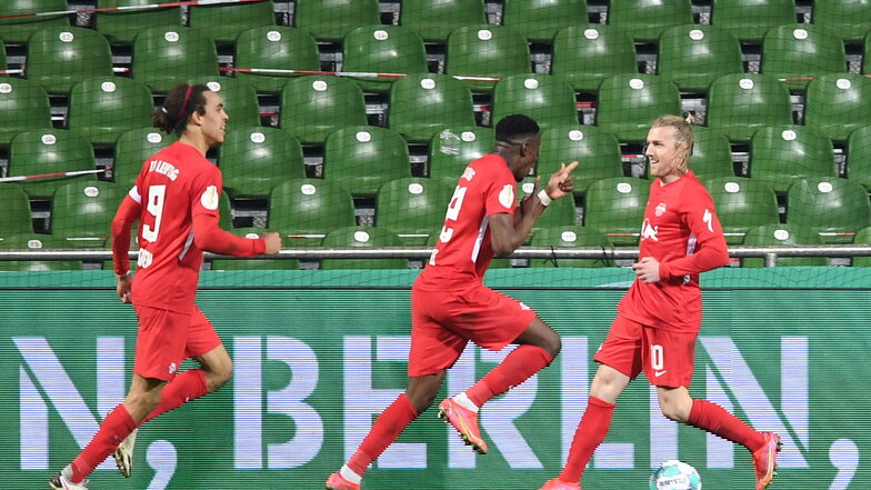RB Leipzig mit Mühe im Pokalfinale