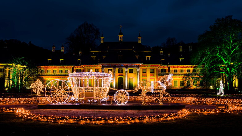 Der Christmas Garden findet nach einer Corona-Pause wieder im Schloss und Park Pillnitz statt.