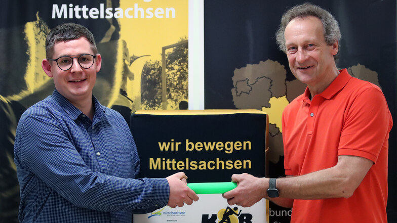 Eric Braun (links) ist der designierte neue Präsident des Kreissportbundes Mittelsachsen. Er soll den Staffelstab von Volker Dietzmann übernehmen, der dem 31-jährigen Burgstädter als Vizepräsident weiter beratend zur Seite stehen will.