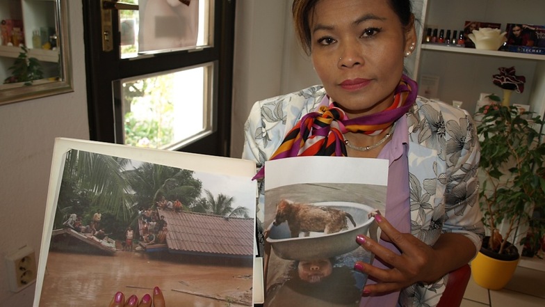 Kokeo Urban, Unternehmerin aus Weißwasser, sammelt derzeit Spenden für Hochwasseropfer in ihrem Heimatdorf in Laos.