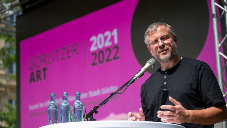 Schon zur Eröffnung der Görlitzer Art schwelte der Kunststreit. Michael Wieler ist Bürgermeister von Görlitz, war zuvor Intendant des Gerhart-Hauptmann-Theaters Görlitz.