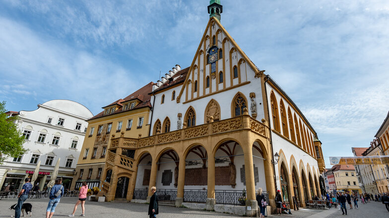 Das Rathaus von Amberg in der Altstadt.