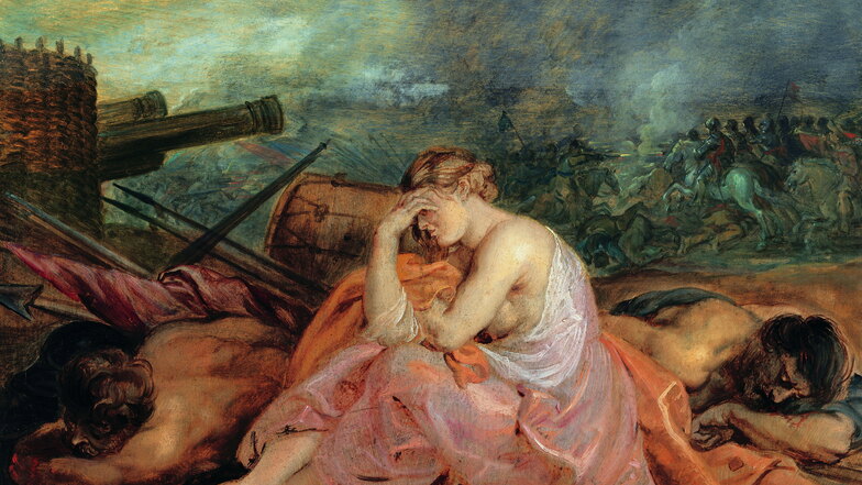 Peter Paul Rubens malte die „Allegorie auf den Krieg“ (Ausschnitt) um 1628. Auch eine „Allegorie des Friedens“ entstand. Der „Krieg“ befindet sich in Wien, der „Frieden“ in der Gemäldegalerie in Dessau