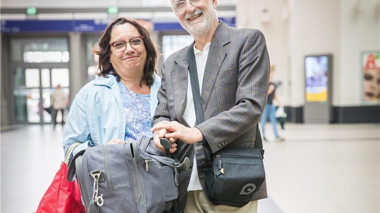 Jorge Gerhard (67) und und Ehefrau Maria Pia (61) sind aus Uruguay angereist, um Städte und ihre Familie zu sehen.